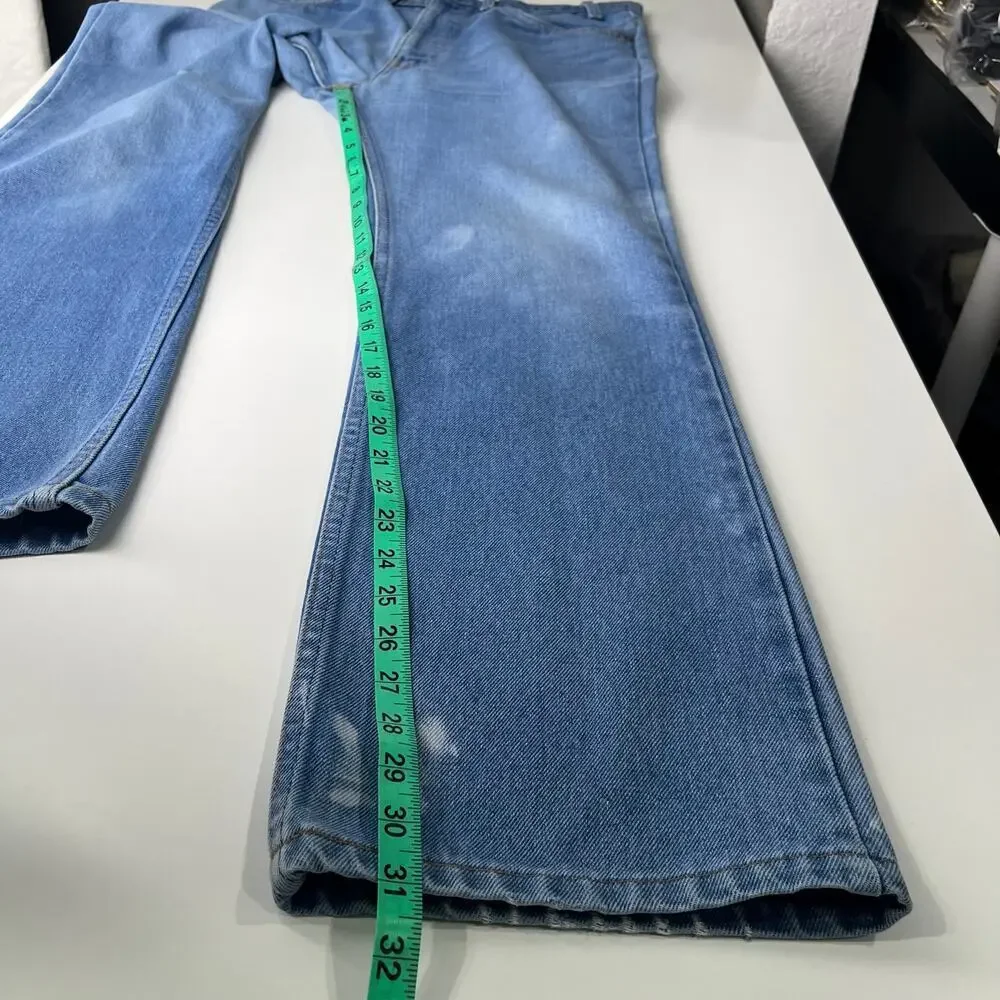 Vintage Levi’s Mens Jeans 34x31 USA‎ 516 Orange Tab Boot Cut Blue Distressed